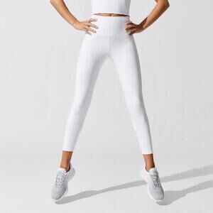 Carbon 38 white ribbed leggings Size s